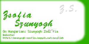 zsofia szunyogh business card